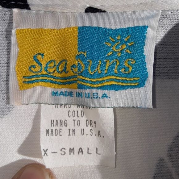 Vintage Sea Suns black and white floral - Picture 3 of 4